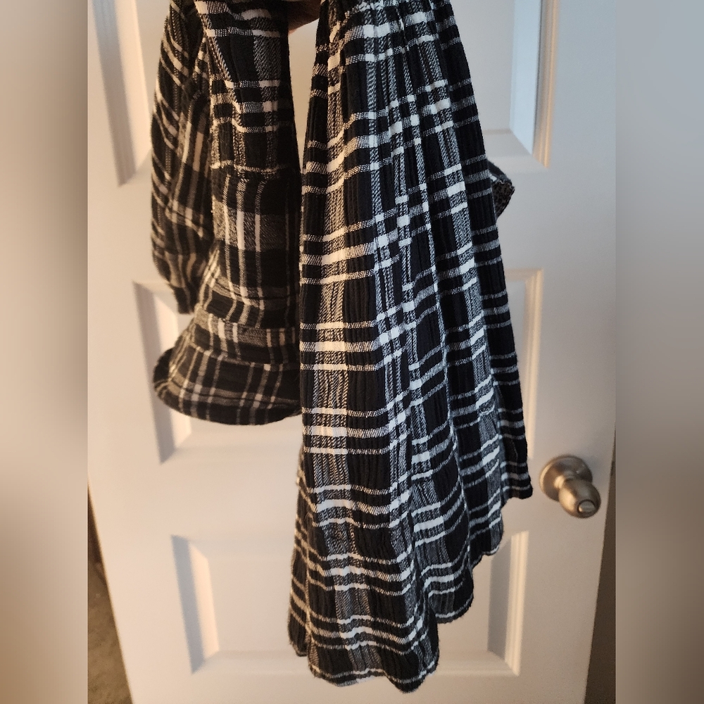 NWT Oversized Free People Hoffman Mini Dress Oversized black combo - Picture 12 of 13
